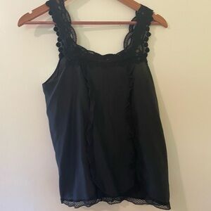 Juicy Couture Black Tank Top With Lace